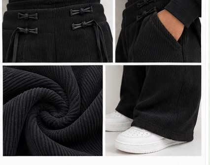 Pantalon en velours côtelé doublé polaire Lunøør, photo 9